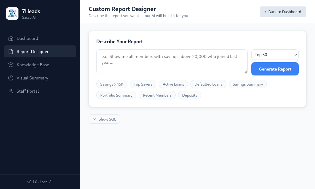 Custom Report Designer